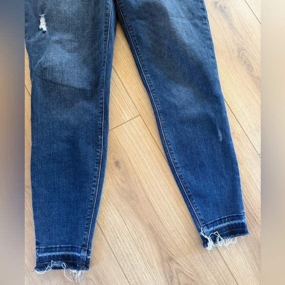 SPANX Dark Blue Distressed Jeggings Size 10-12 (Large) - Picture 3 of 7